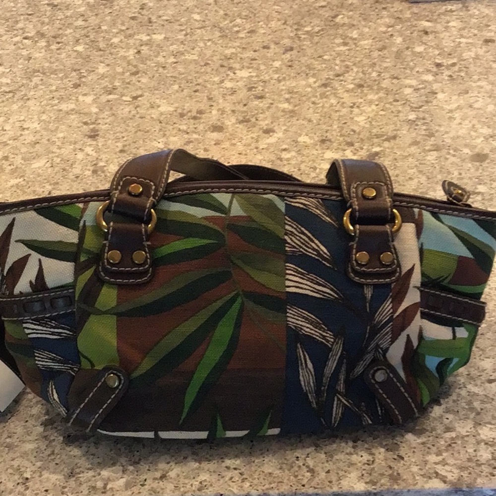 Fossil canvas purse